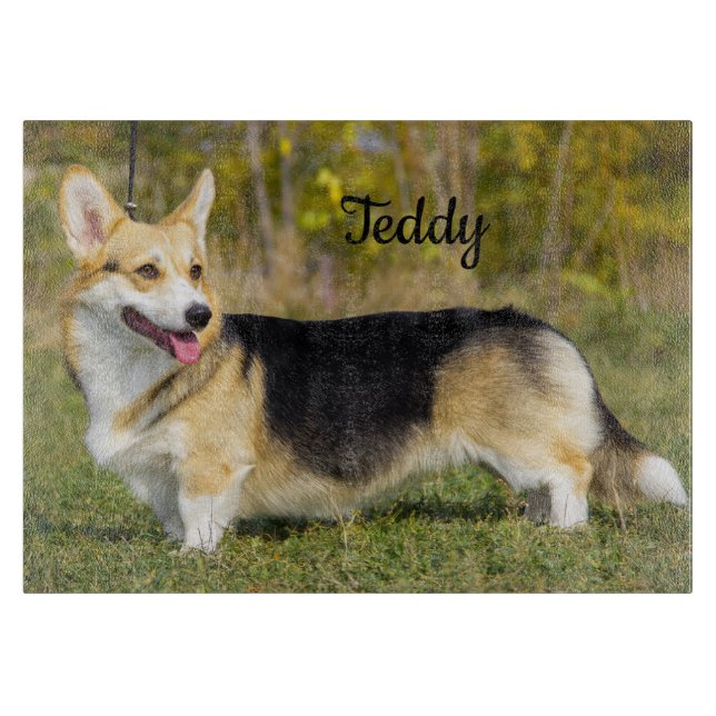 Sable Cardigan Welsh Corgi Dog Cutting Board (Front)