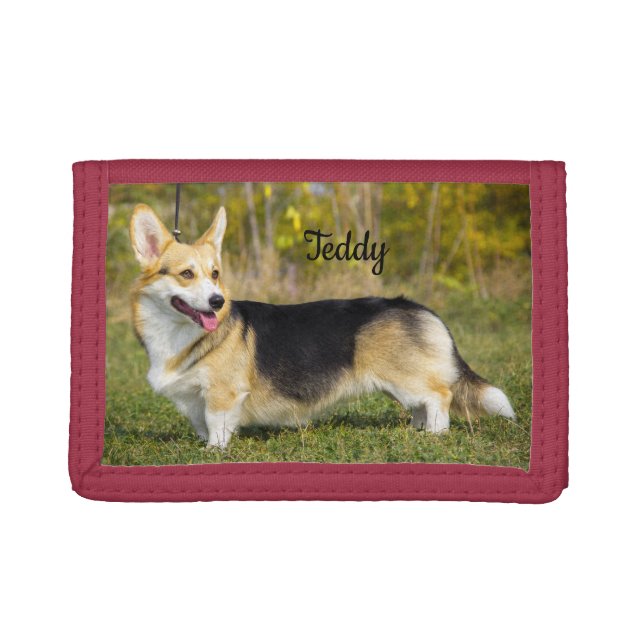 Sable Cardigan Welsh Corgi Dog Trifold Wallet (Front)