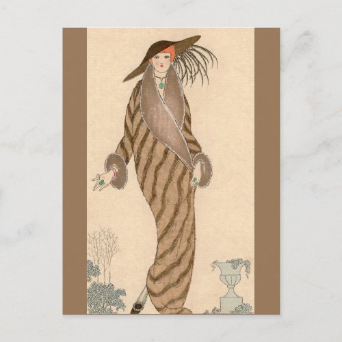 Sable Coat George Barbier Postcard