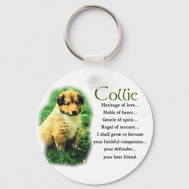 Sable Collie Gifts Keychain (Front)