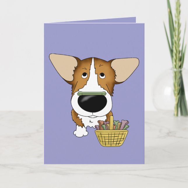 Sable Corgi - Easter Bone Hunt, Anyone? Holiday Card