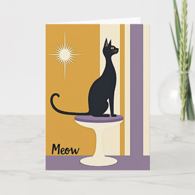 Sable Feline Birthday Card (Front)