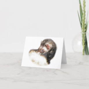 Sable Ferret Picture Holiday Card