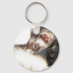 Sable Ferret Picture Keychain at Zazzle