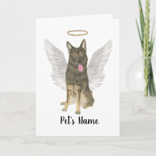 Sable German Shepherd Sympathy Memorial Card
