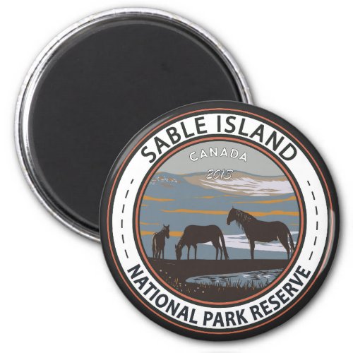 Sable Island National Park Reserve Canada Badge Magnet