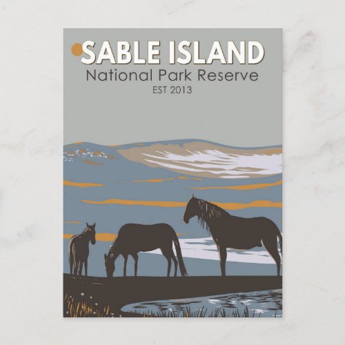 Sable Island National Park Reserve Canada Vintage Postcard