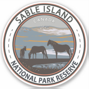 Sable Island National Park Reserve Canada Vintage Sticker