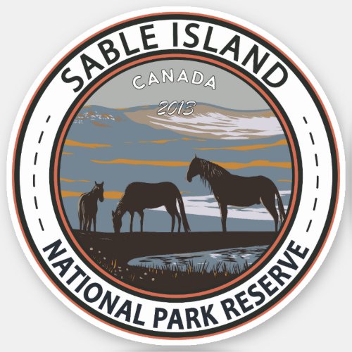 Sable Island National Park Reserve Canada Vintage Sticker