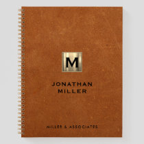 Sable Luxury Gold Initial Logo Notebook