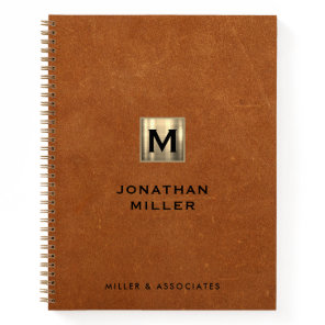 Sable Luxury Gold Initial Logo Notebook