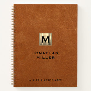 Sable Luxury Gold Initial Logo Notebook