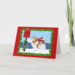 Sable Papillon Christmas Mail Holiday Card
