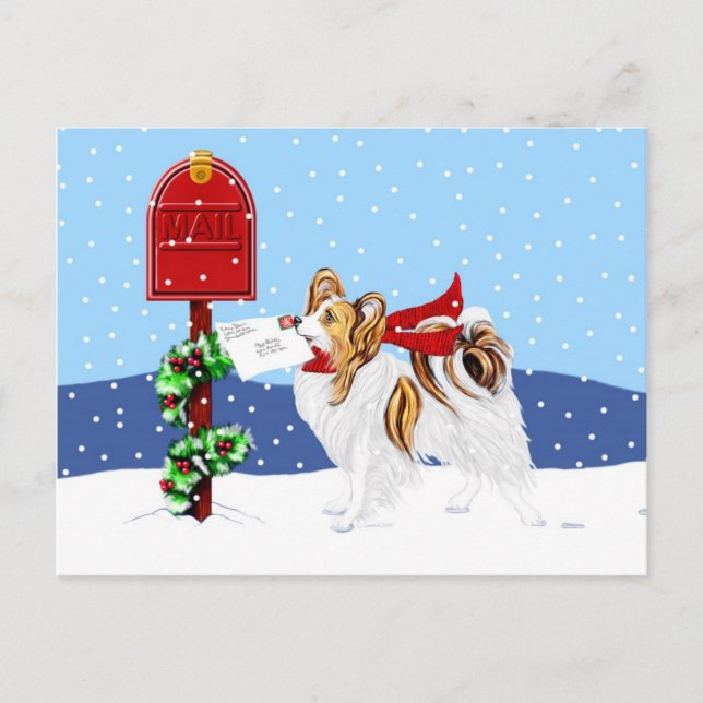 Sable Papillon Christmas Mail Holiday Postcard (Front)
