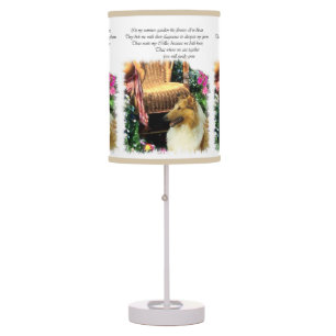 Sable Rough Collie Art Gifts Table Lamp
