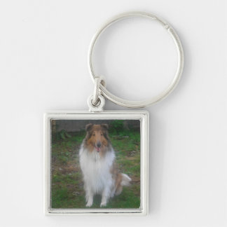 Sable Rough Collie Keychain