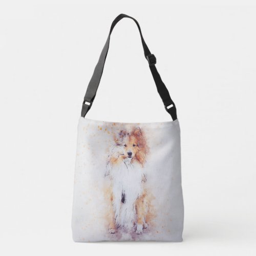 Sable Rough Collie Puppy Crossbody Bag