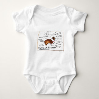 Sable sheltie baby bodysuit
