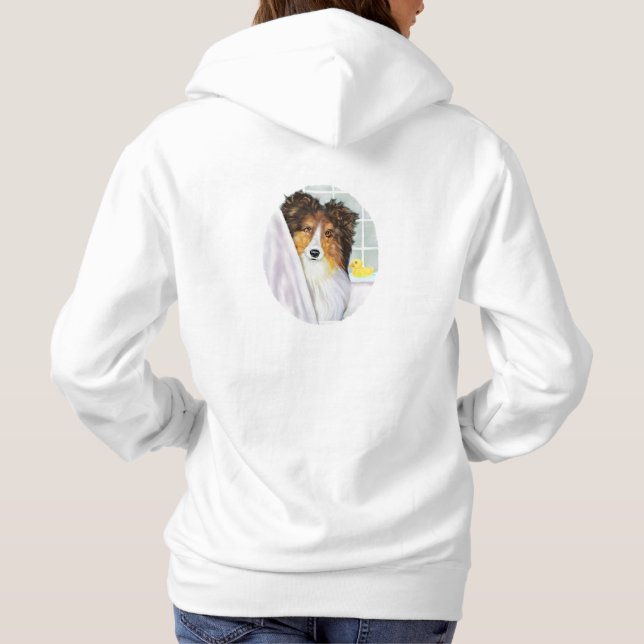 Sable Sheltie Bath Hoodie (Back)