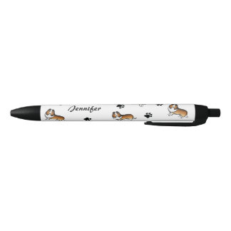 Sable Sheltie Dogs With Paws &amp; Name Pen