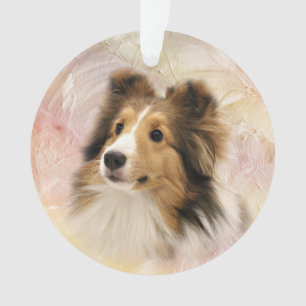 Sable Sheltie face Ornament