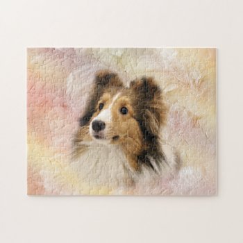 Sable Sheltie Jigsaw Puzzle by deemac1 at Zazzle