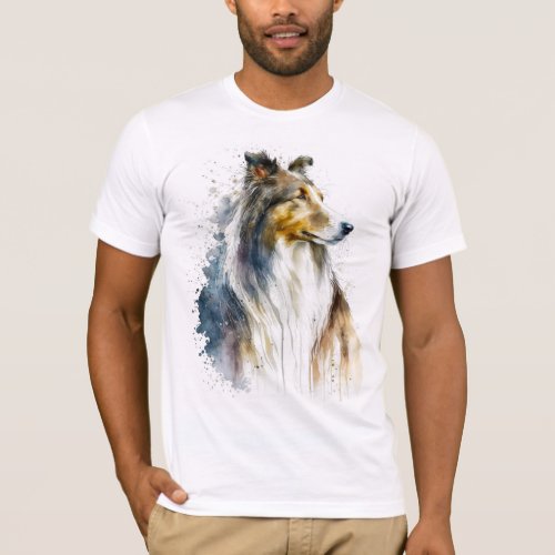 Sable Sheltie Painting T_Shirt