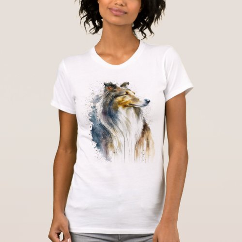 Sable Sheltie Painting T_Shirt