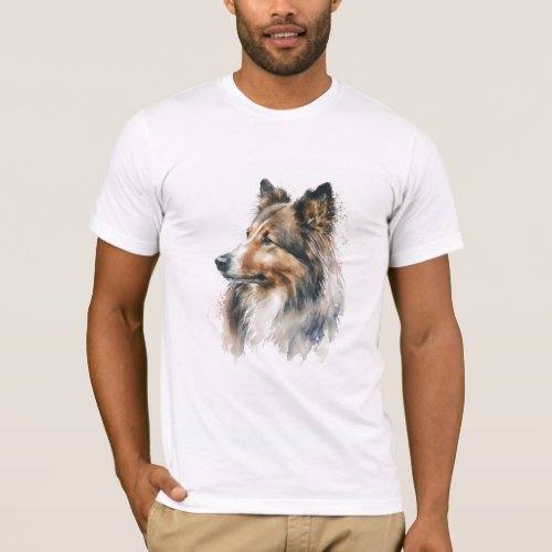 Sable Sheltie Painting T_Shirt