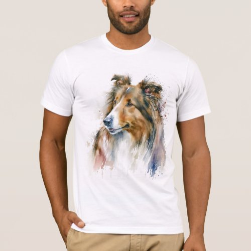 Sable Sheltie Painting T_Shirt