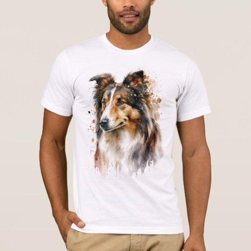 Sable Sheltie Painting T_Shirt