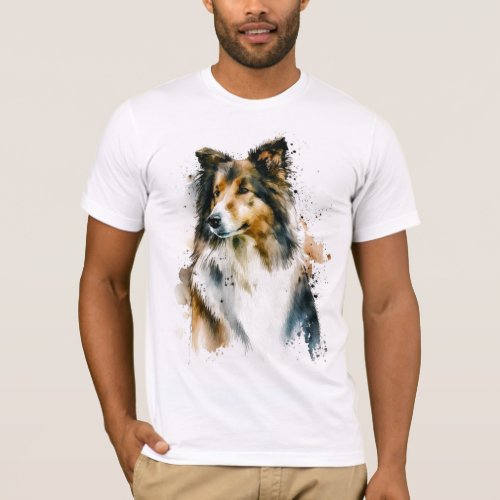 Sable Sheltie Painting T_Shirt