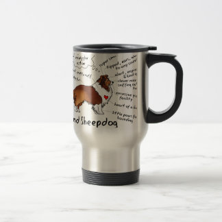 Sable sheltie travel mug