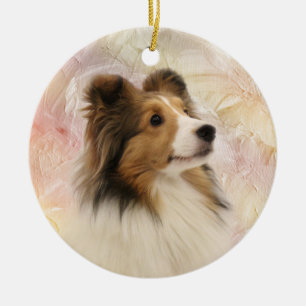 Sable Shetland Sheepdog Ceramic Ornament