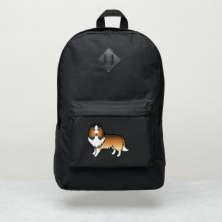 Sable Shetland Sheepdog Sheltie Cartoon Dog Port Authority® Backpack