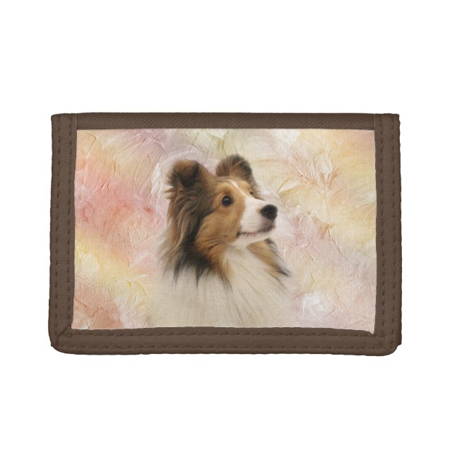Sable Shetland Sheepdog Trifold Wallet (Front)
