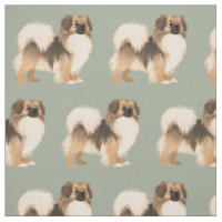 Sable Tibetan Spaniel Fabric