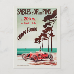 Sables-d'Or-les-Pins France Vintage Poster 1927 Postcard