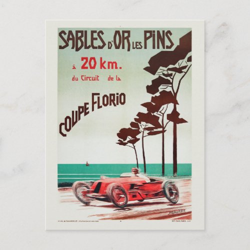 Sables_dOr_les_Pins France Vintage Poster 1927 Postcard