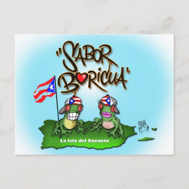 Sabor Boricua "Coqui" Postcard (Front)