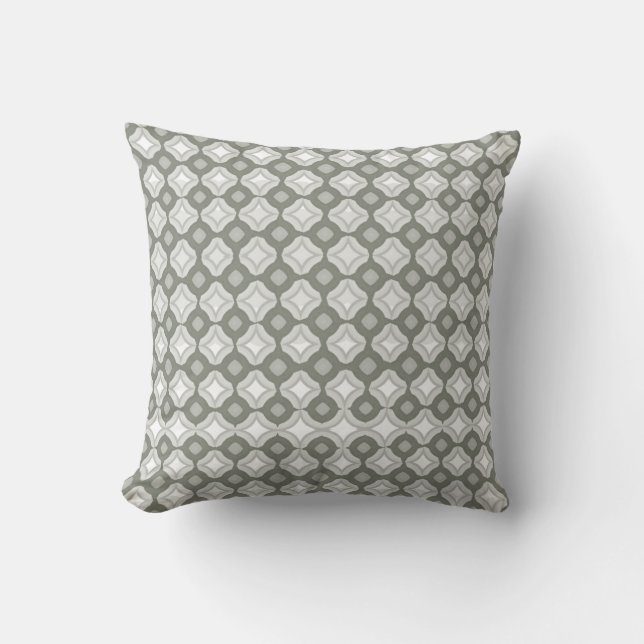 Sabre Gray Throw Pillow (Front)