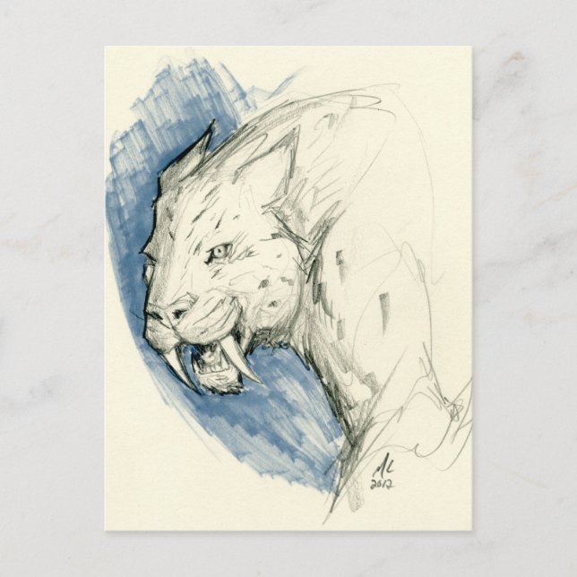 Sabre Tooth Tiger postcard (Front)