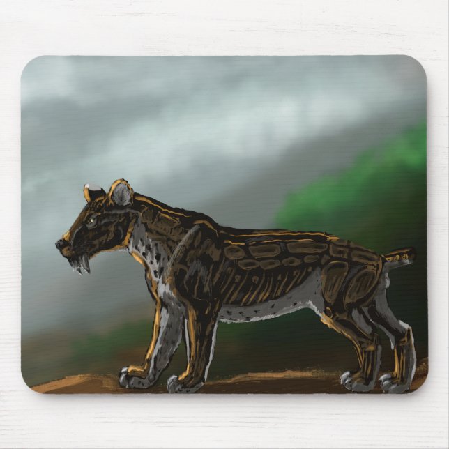 Sabretooth Cat Mouse Pad (Front)