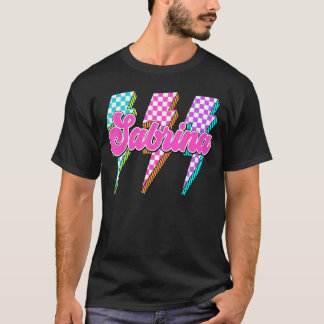 Sabrina Checkered I Love Sabrina 80s Vintage vinta T-Shirt