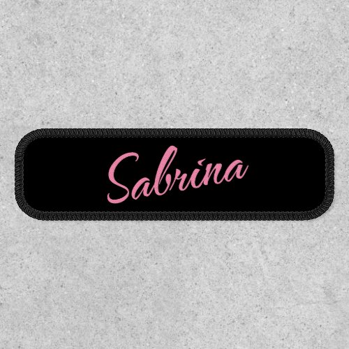Sabrina Decorative Name in Pink Patch