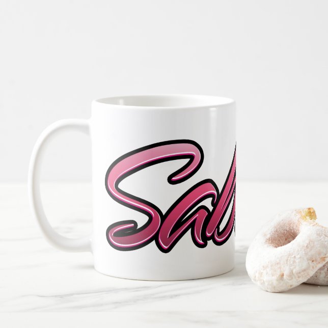 Sabrina faded pink cup tea cup coffee cup (With Donut)