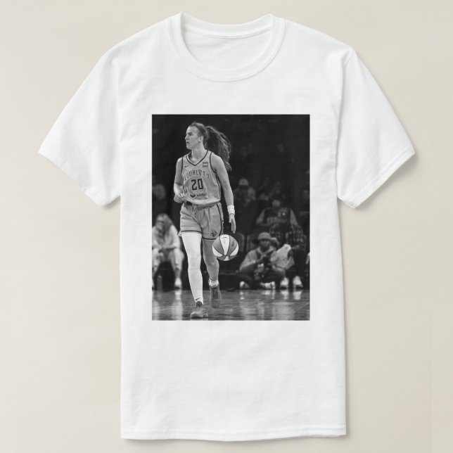 Sabrina Ionescu - Black  White C T-Shirt (Design Front)