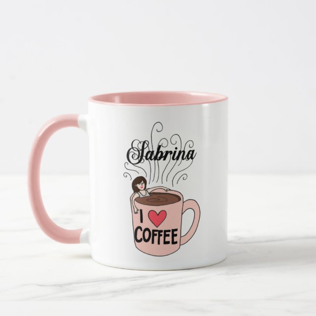 Sabrina Loves Coffee Mug (Left)