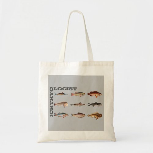 Sac fourre_tout Ichthyologist_ Retro Fish Design Tote Bag