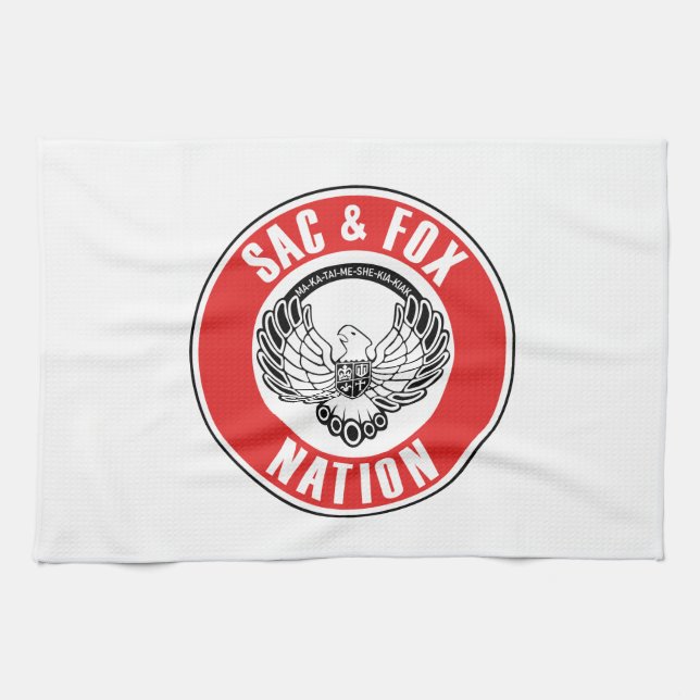 sac fox flag american native usa ethnic symbol ind kitchen towel (Horizontal)